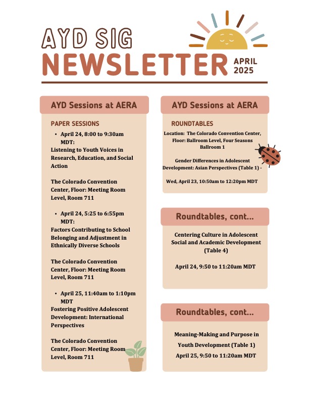 AYD April Newsletter 2